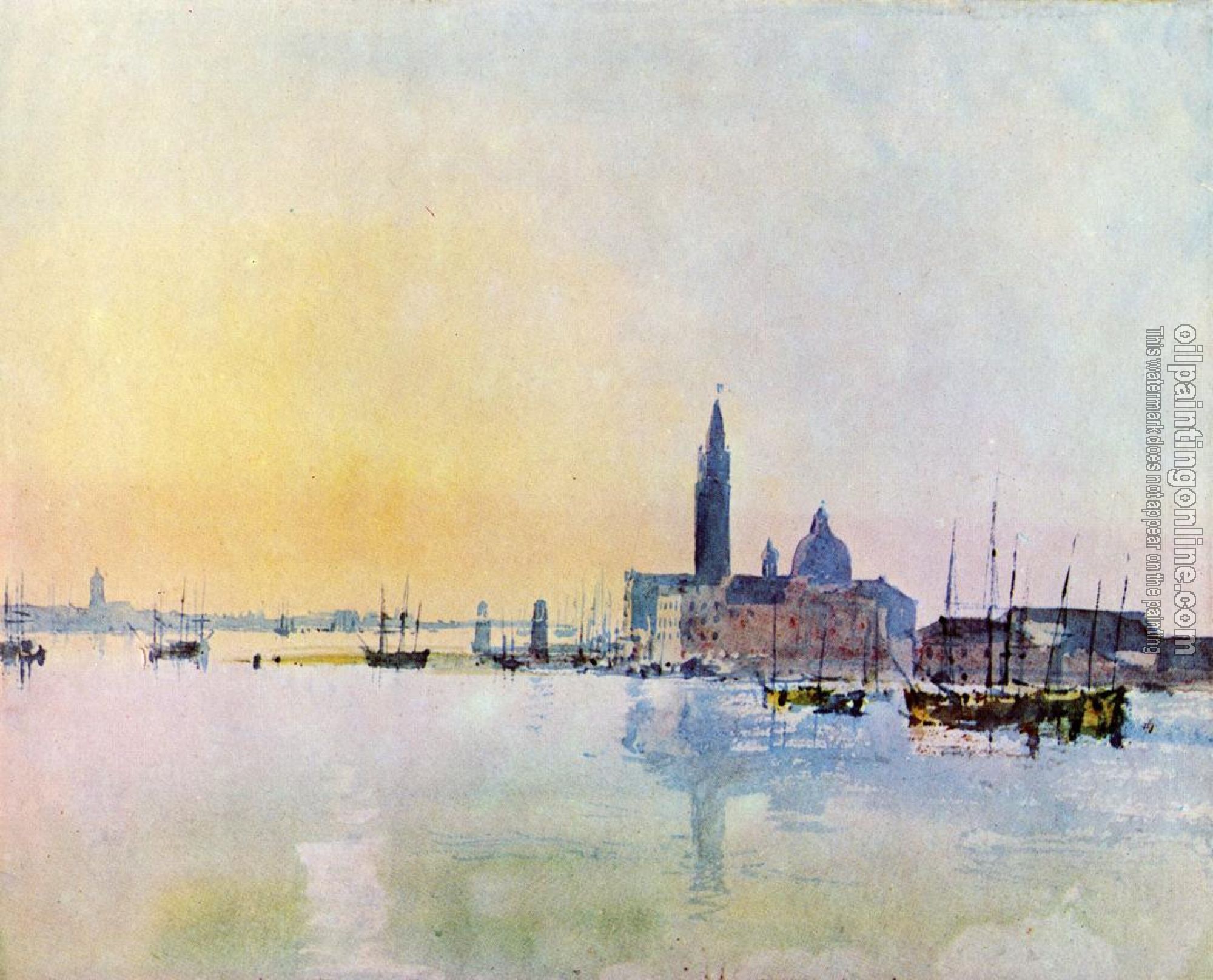 Turner, Joseph Mallord William - Venice, San Guirgio from the Dogana,Sunrise